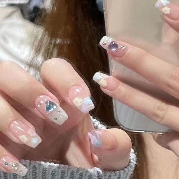 Dekorativer Press-On Nagelset