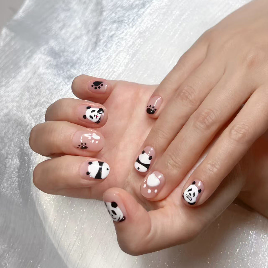Kreatives Panda-Themen-Nagelkunst-Set