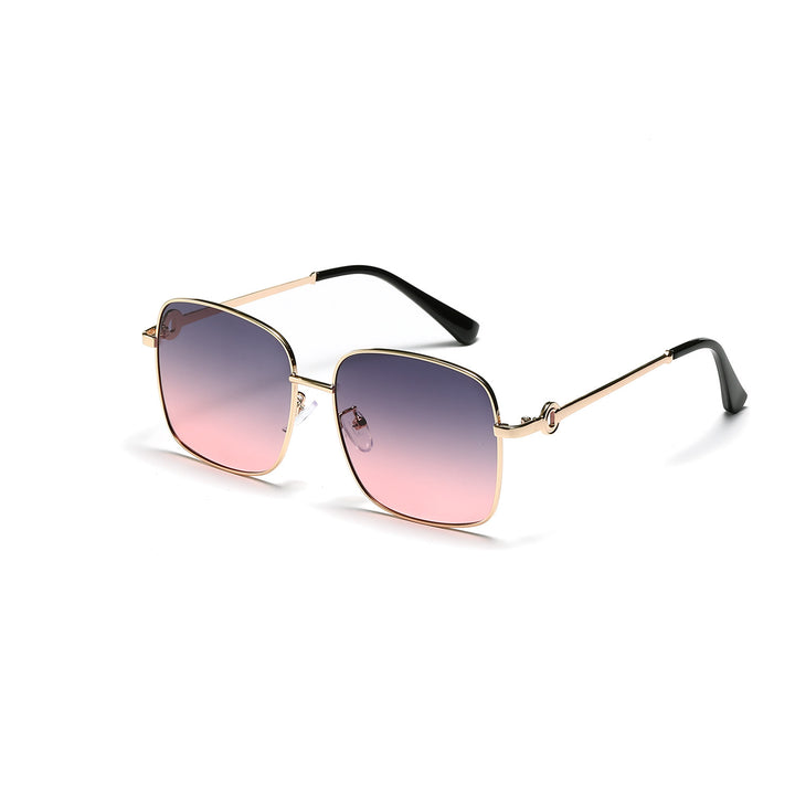 Damen elegante quadratische Sonnenbrille mit hochwertigem Metallrahmen Karnz