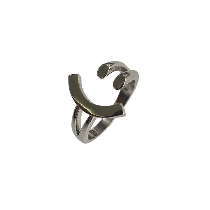 Verstellbarer Smiley-Gesicht-Ring Karnz