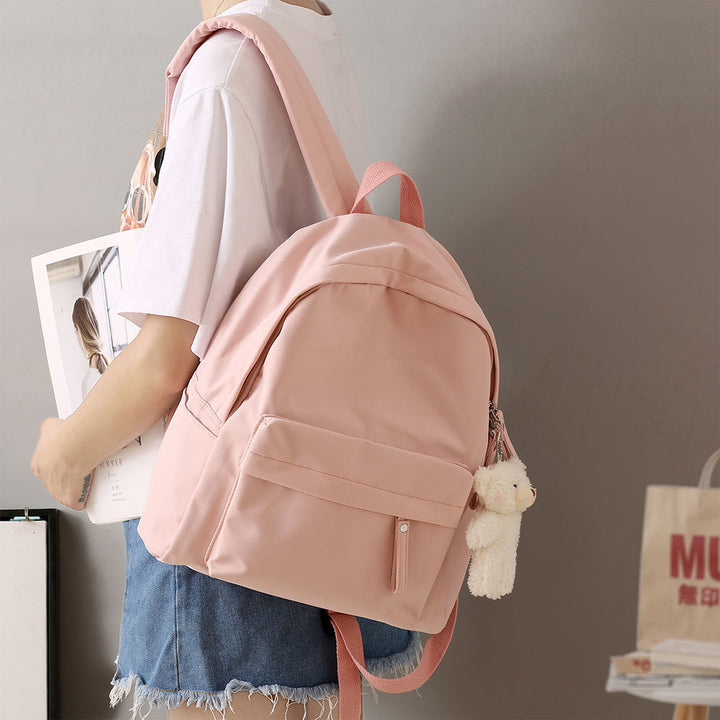 Casual Rucksack mit Plüsch-Schlüsselanhänger Karnz