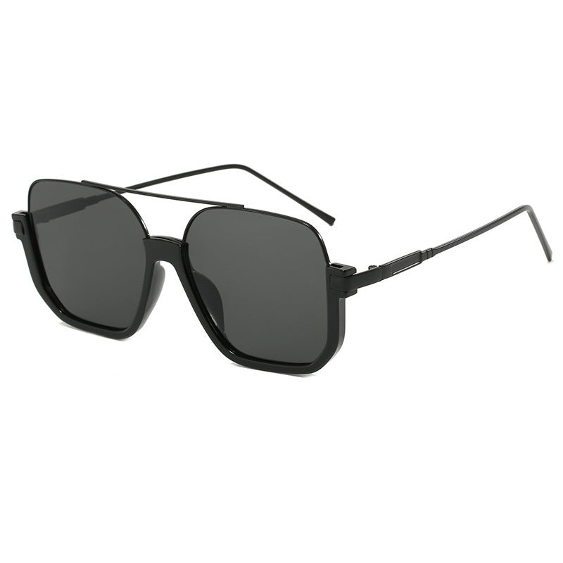 Damen Modische Sonnenbrille mit geschwungenem Metallrahmen und UV-Schutz Karnz