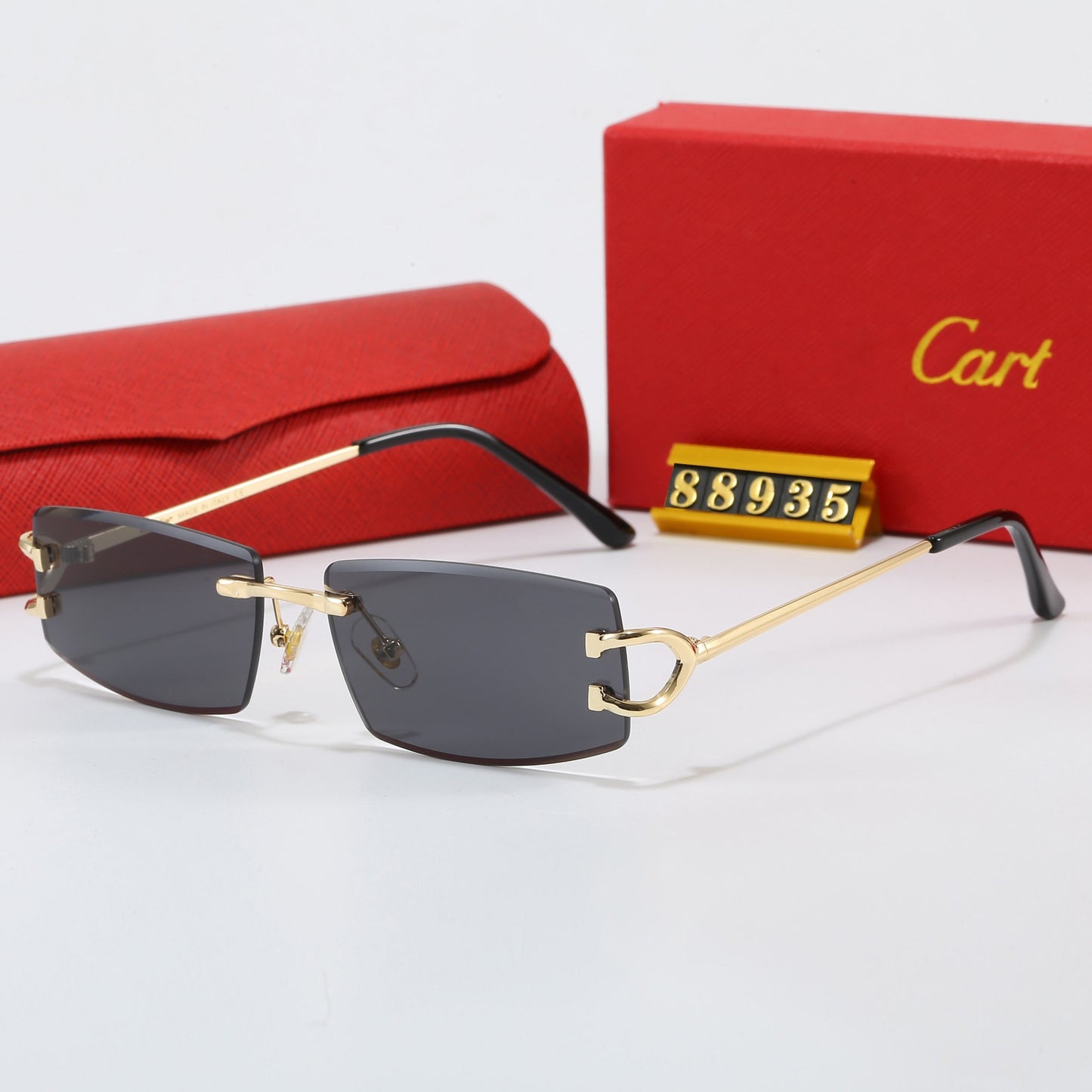 Damen Elegante Minimalistische Sonnenbrille mit einzigartigen Metalldetails Karnz