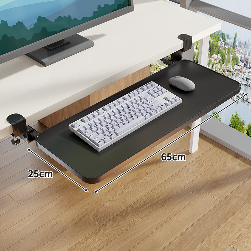 Clamp-Montierter Untertisch Verstellbarer Bambus Tastaturablage