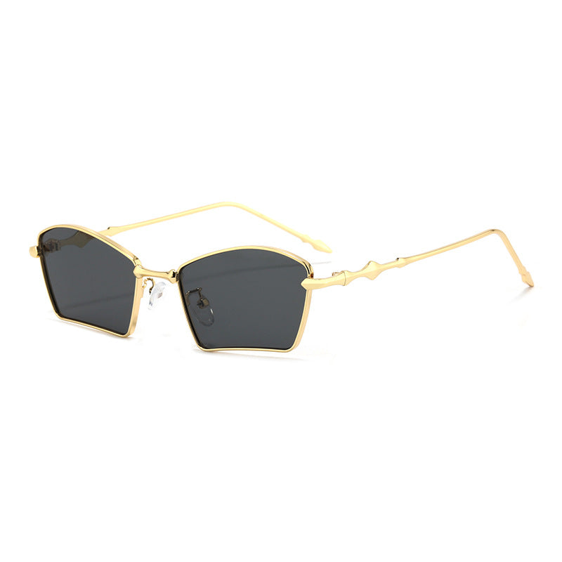 Damen trendige Sonnenbrille mit geometrischem Rahmen und gradienten Gläsern Karnz