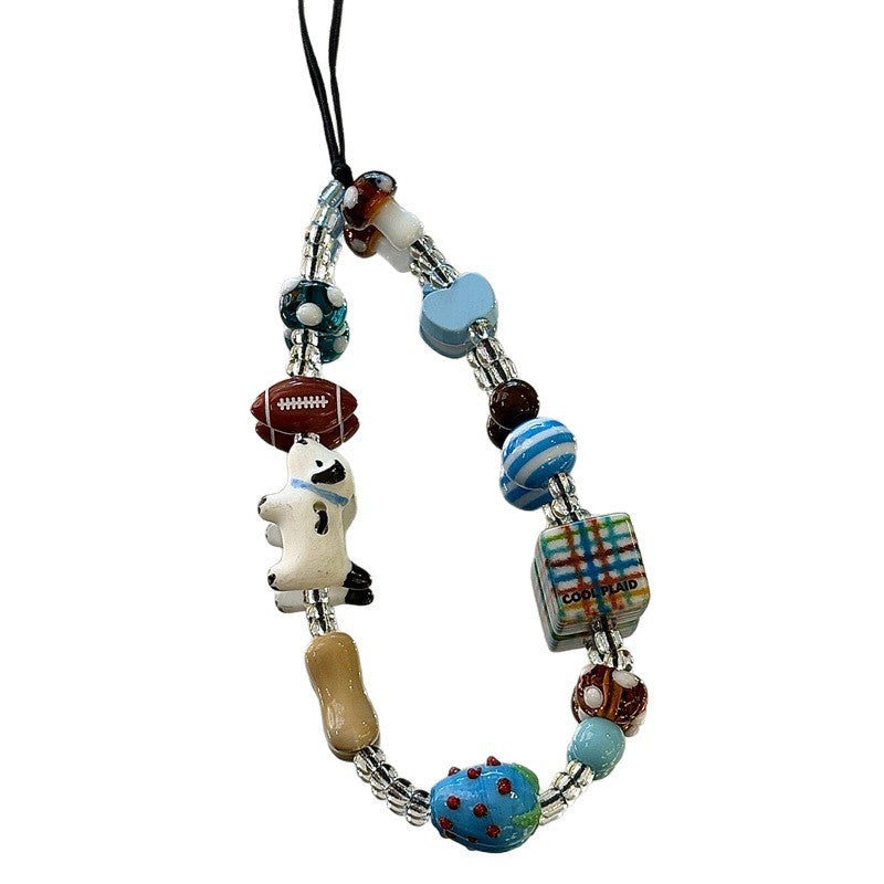 Handgefertigtes Perlencharms-Lanyard Karnz