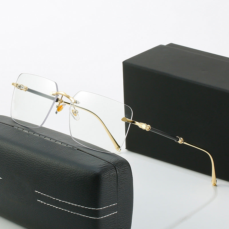 Damen modische Sonnenschutzbrille mit quadratischem Rahmen und luxuriösen Akzenten Karnz