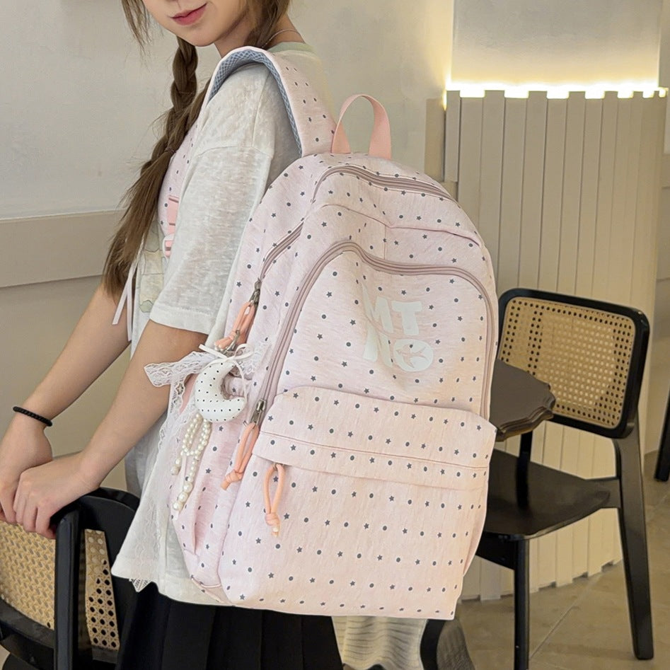 Stilvolle gepunktete Druck-Rucksack Karnz