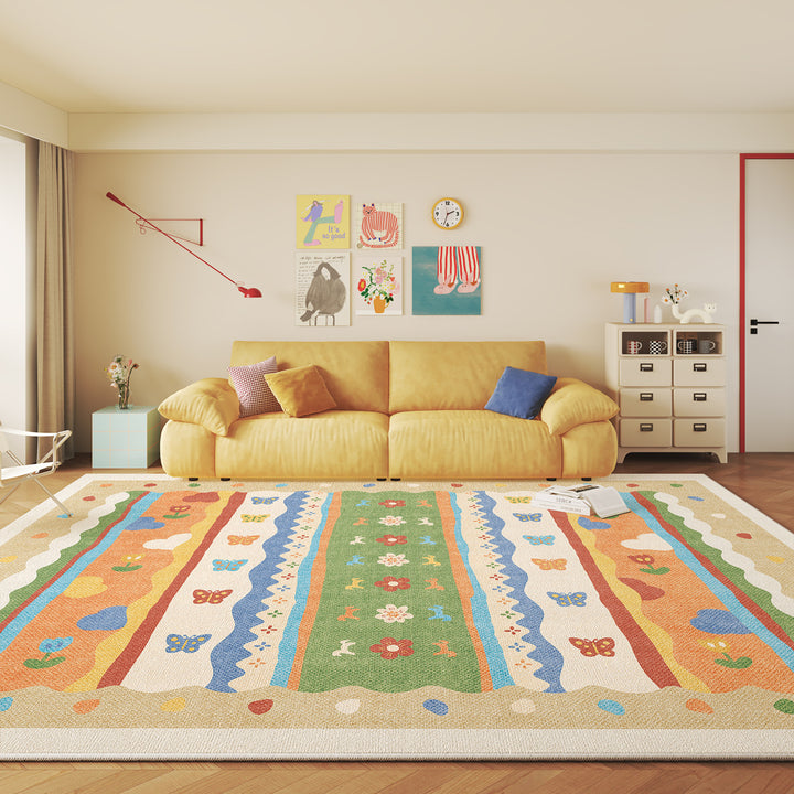 Vintage-inspirierter geometrischer Teppich Karnz