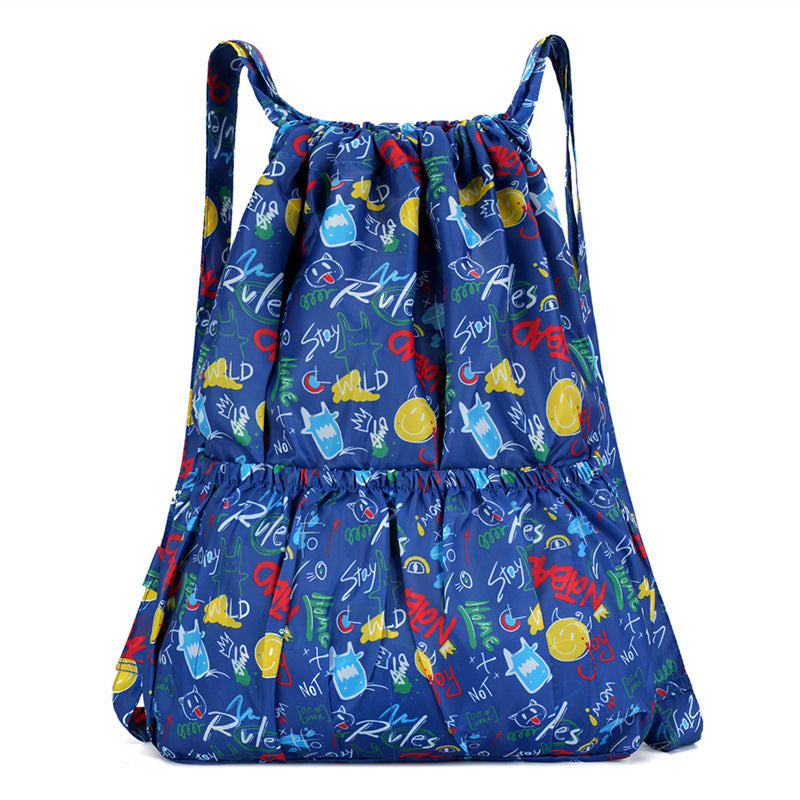 Blumenmuster Zugbeutel Rucksack Karnz
