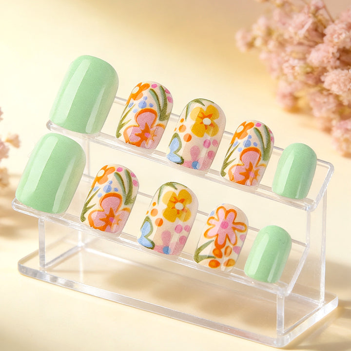 Floral Abstract Nail Art Karnz
