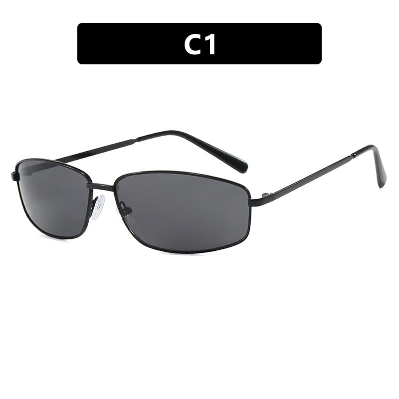Damen sportliche Sonnenbrille mit modischem Metallschutz Karnz