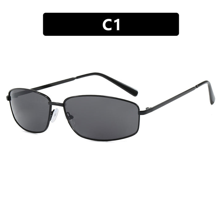 Damen sportliche Sonnenbrille mit modischem Metallschutz Karnz