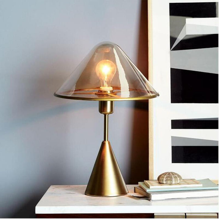 Moderne Glas Kegel Tischlampe