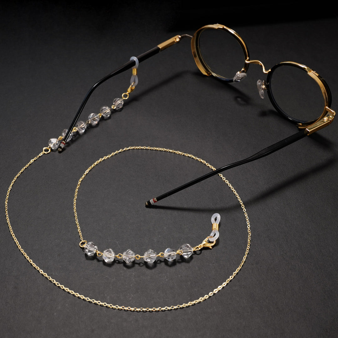 Elegante Kristallperlen Brille Kette Karnz