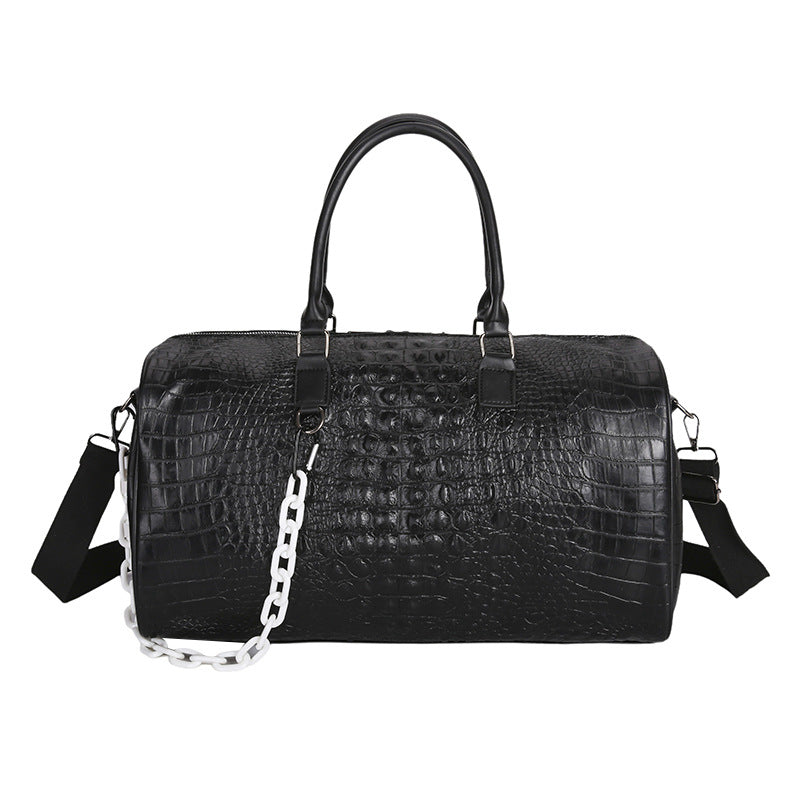 Krokodil-texturiertes luxuriöses Reise-Duffle-Bag Karnz