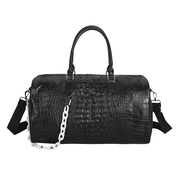 Krokodil-texturiertes luxuriöses Reise-Duffle-Bag Karnz