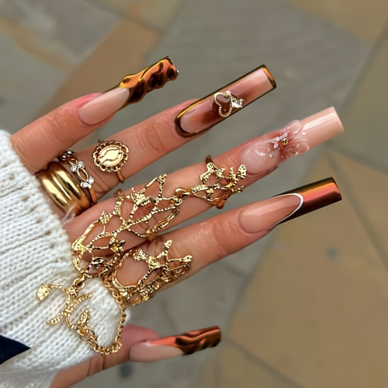 Designer Press-On Nail Art Set