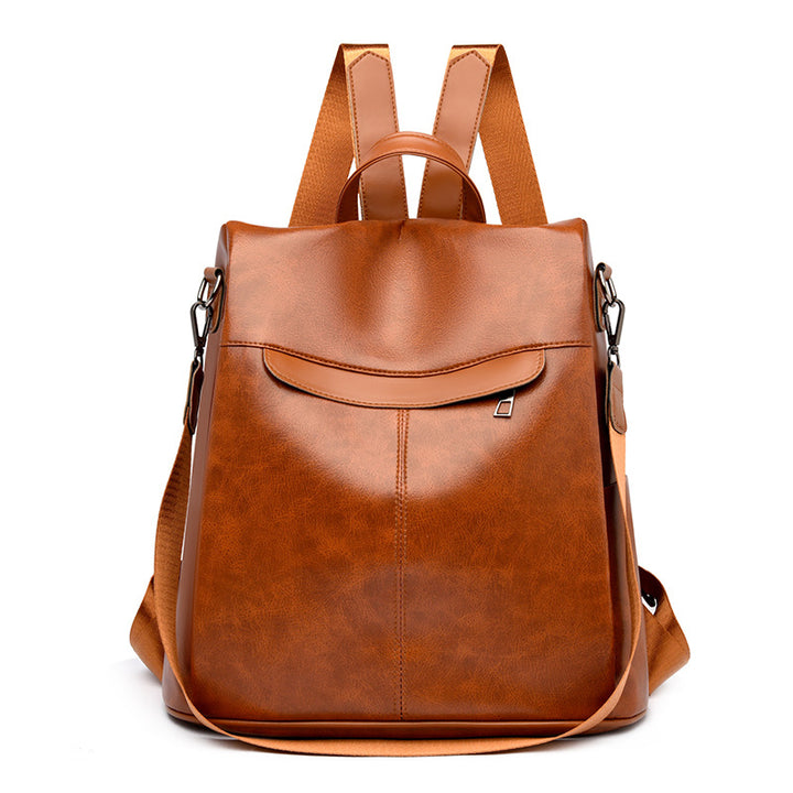 Vielseitiger Strukturierter Leder Rucksack Karnz
