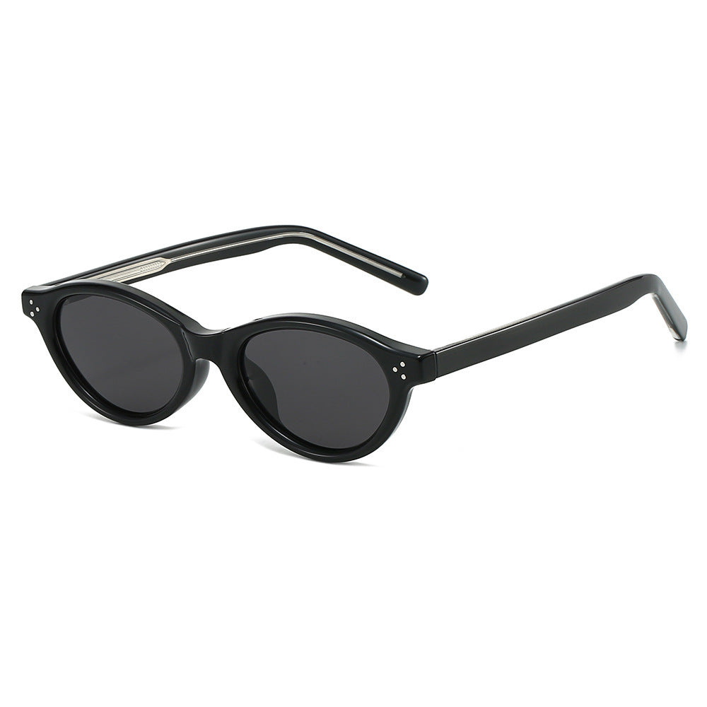 Damen Cat-Eye Sonnenbrille mit elegantem, transparentem Rahmen und UV400-Schutz Karnz
