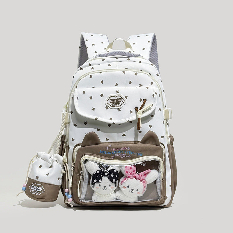 Verspielter Katzenohr-Design Rucksack Karnz
