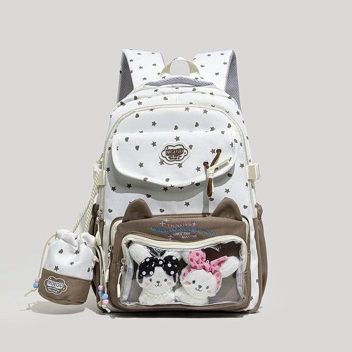 Verspielter Katzenohr-Design Rucksack Karnz