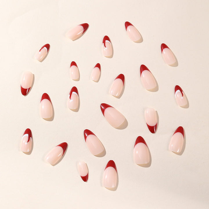 Chic French Tip Nagelkunst Set Karnz