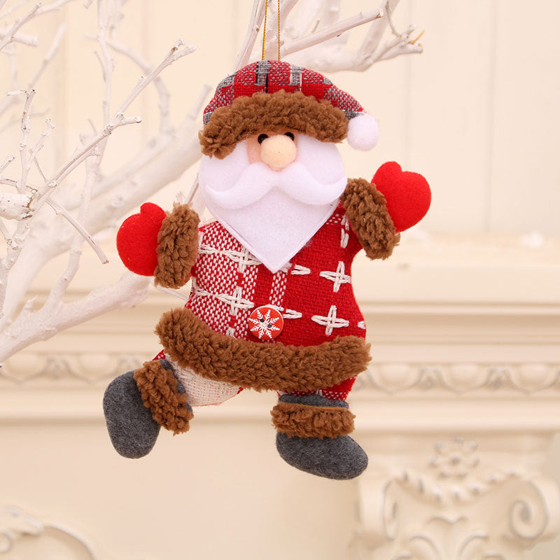 Dekorativer Plüsch Weihnachtsmann Figur Schale