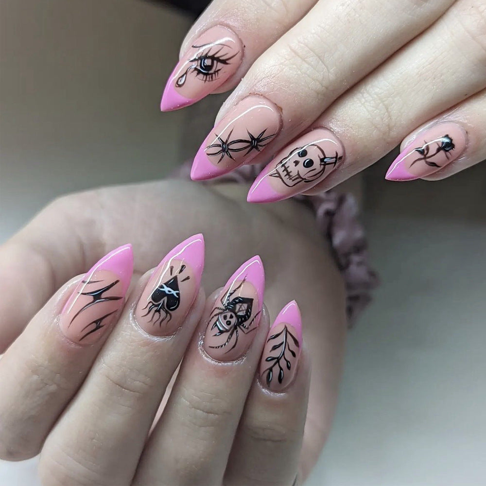 Halloween-Themed Gelenkige Press-On Nägel Karnz