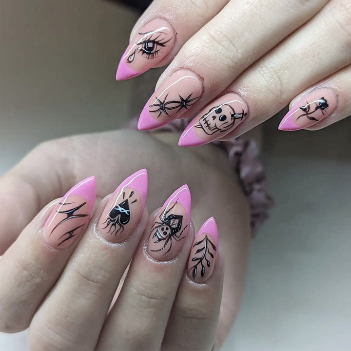 Halloween-Themed Gelenkige Press-On Nägel Karnz
