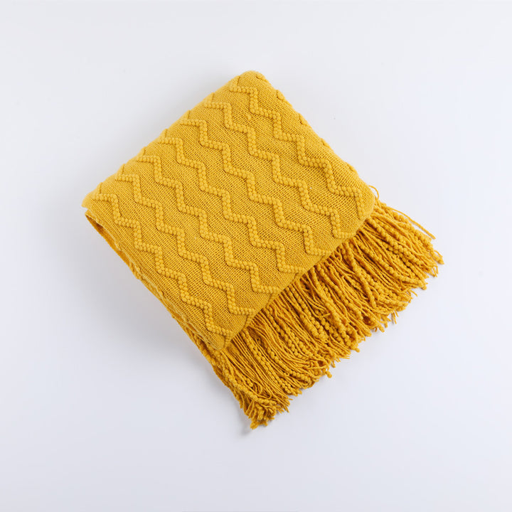 Gemütliche gestrickte Wurfdecke