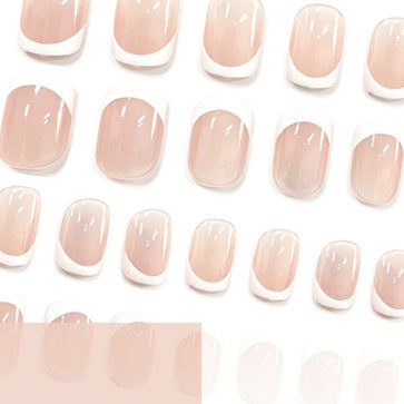 Elegantes French Tip Acrylnagel-Set Karnz