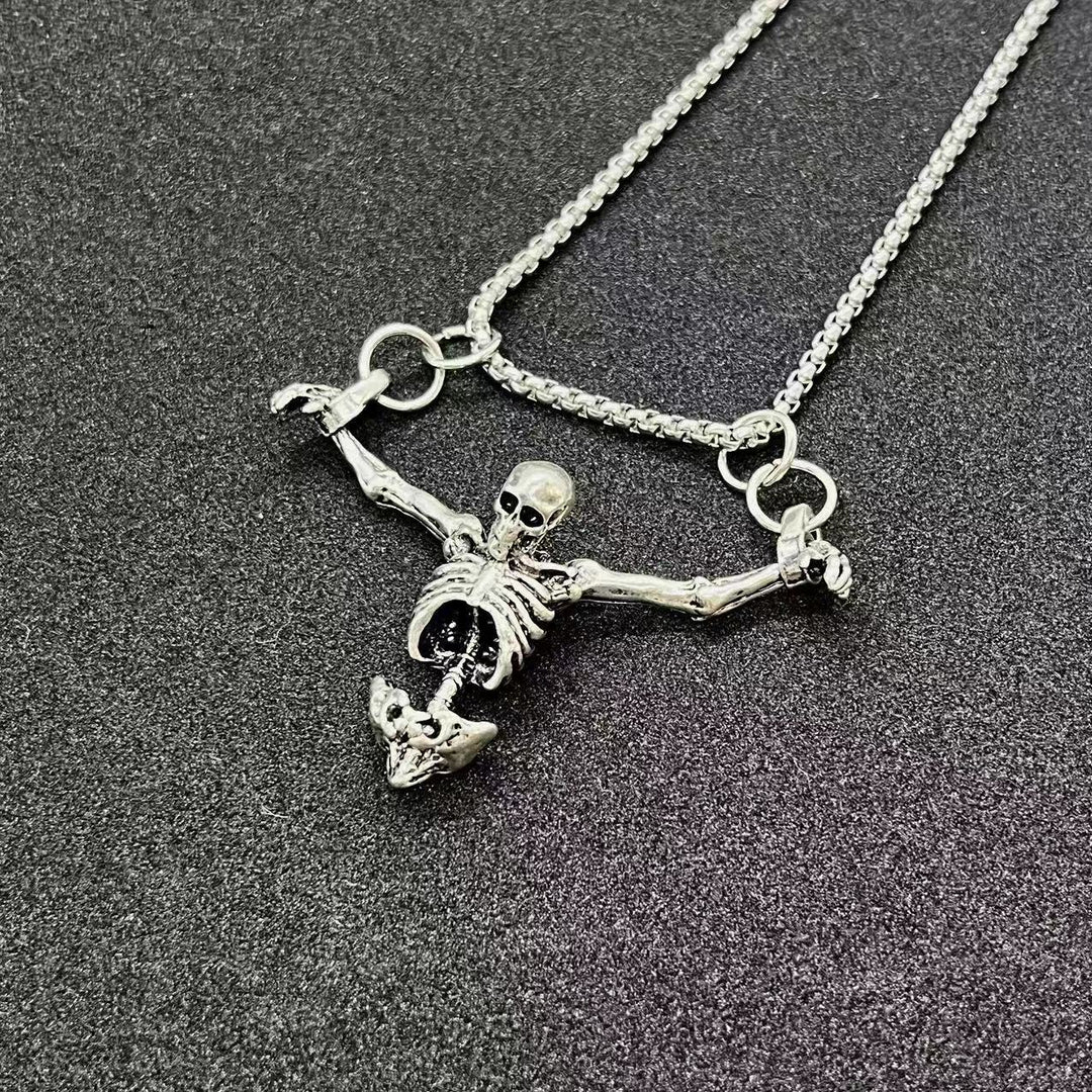 Skeleton Anhänger Halskette Karnz