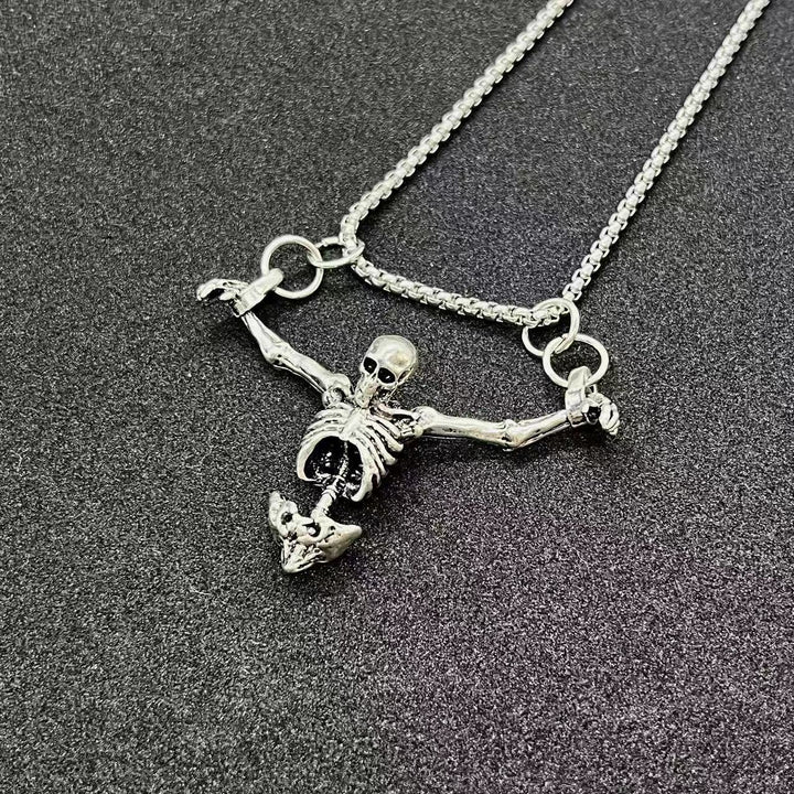 Skeleton Anhänger Halskette Karnz