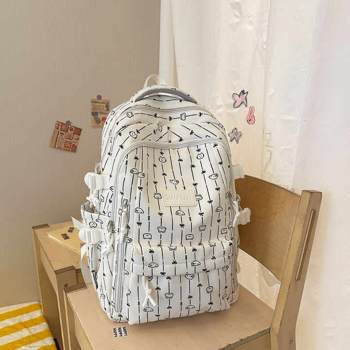 Stylischer Grafikdruck-Schulrucksack