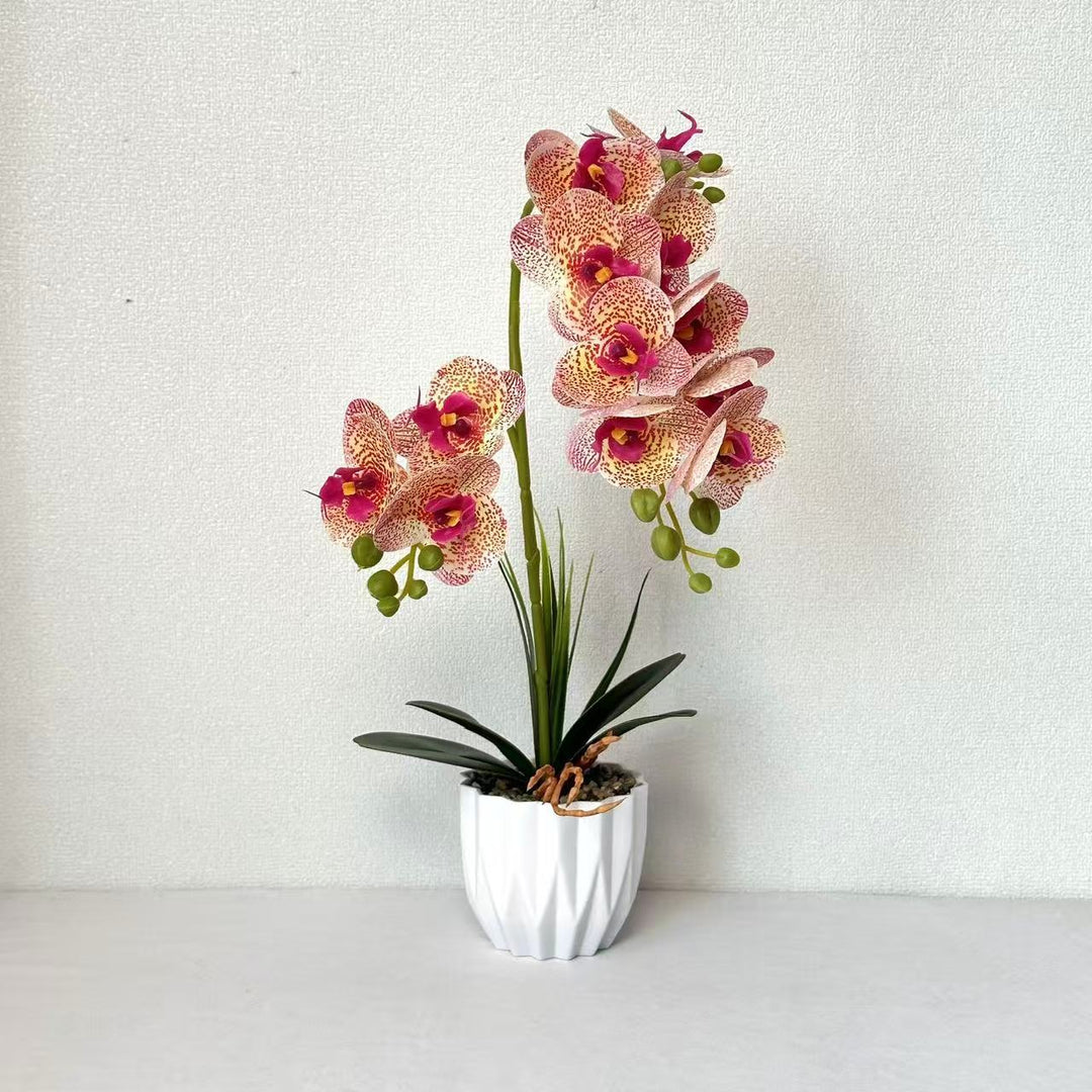 Lebensechte Orchideen-Dekorationspflanze