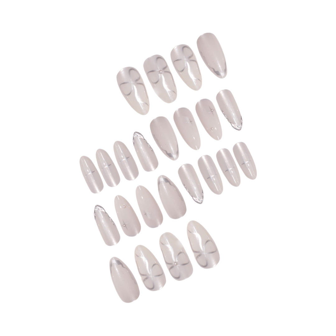 Elegante Stiletto Press-On Nagelkunst mit glänzendem Finish Karnz