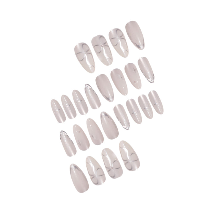Elegante Stiletto Press-On Nagelkunst mit glänzendem Finish Karnz
