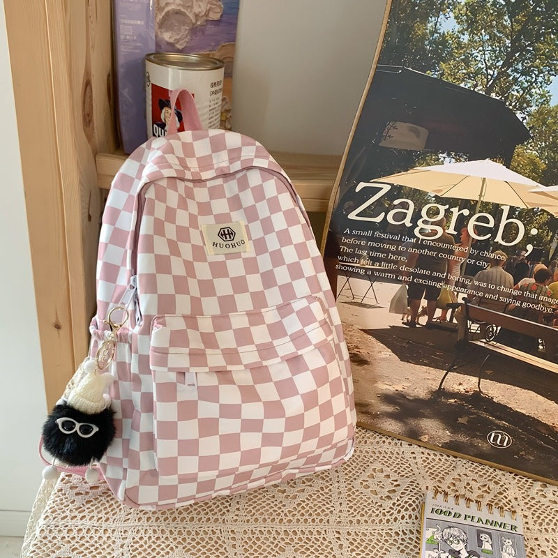 Stylischer karierter Rucksack