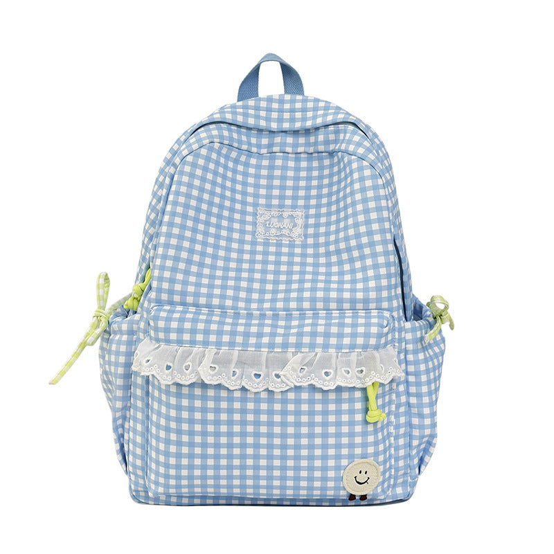 Süßer Gingham-Print-Rucksack Karnz