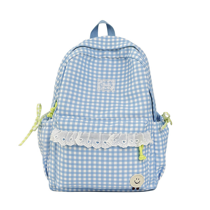 Süßer Gingham-Print-Rucksack Karnz