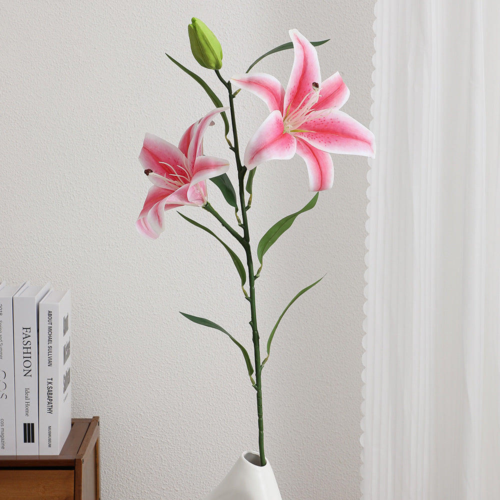 Künstlicher Lilienstängel mit naturgetreuen Blüten Karnz