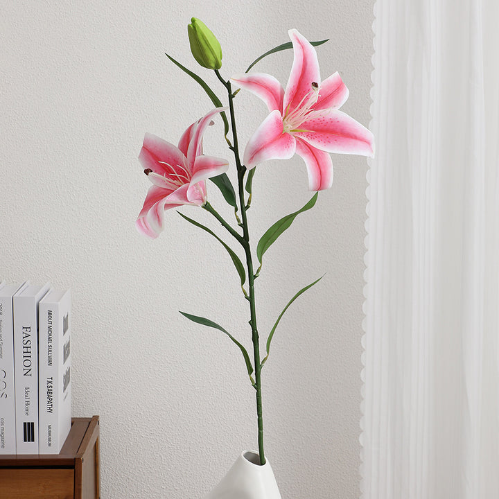 Künstlicher Lilienstängel mit naturgetreuen Blüten Karnz
