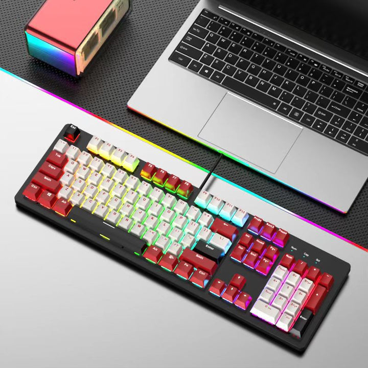 RGB-hintergrundbeleuchtete mechanische Gaming-Tastatur und Maus-Set Karnz