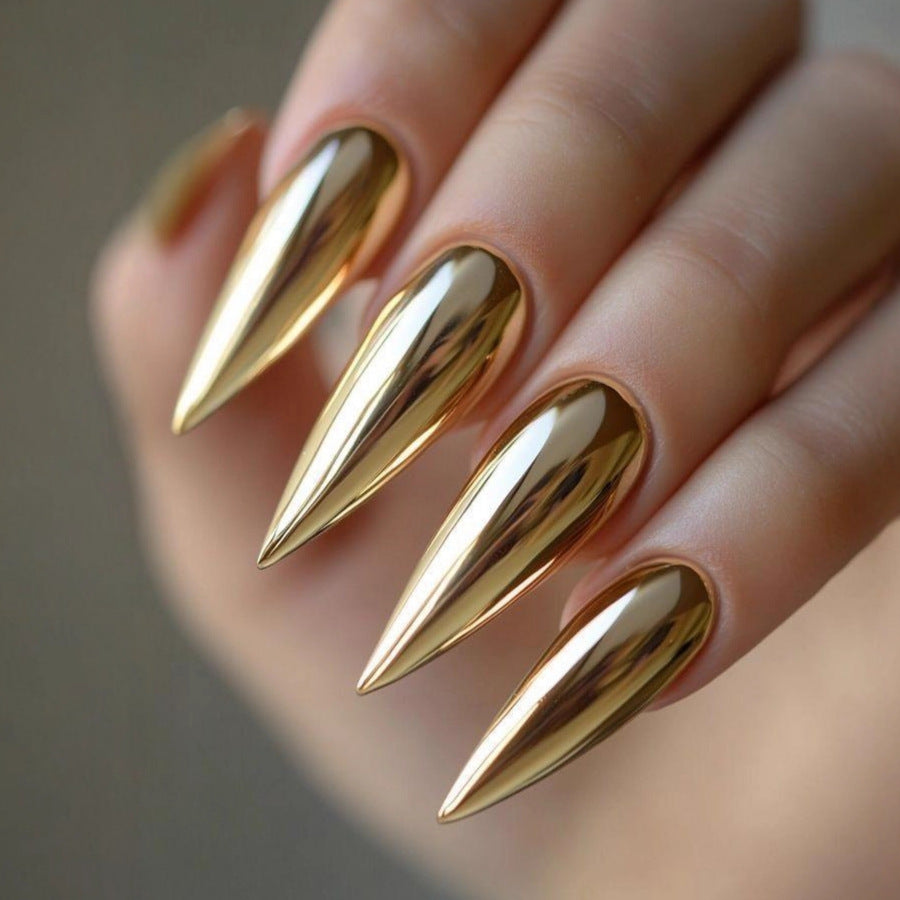 Elegante und Glänzende Stiletto-Kunstnägel Karnz