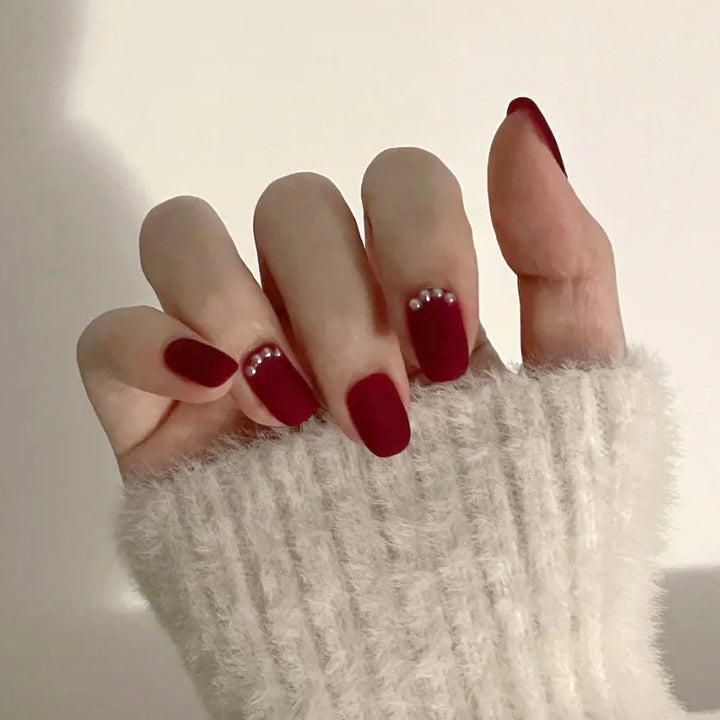 Elegante matte Press-On Nail Art Karnz