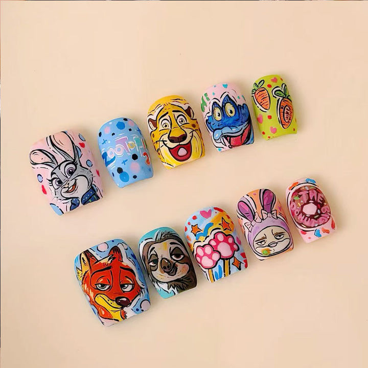 Verspieltes Charakter-Nail Art Set Karnz