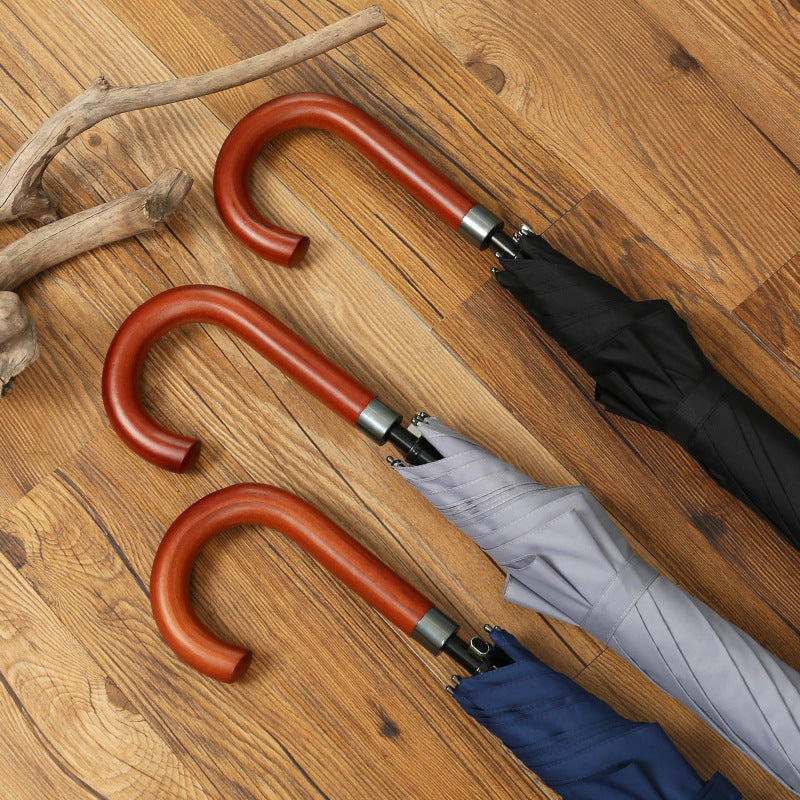 Damen Eleganter Stockschirm mit ergonomischem Griff Karnz