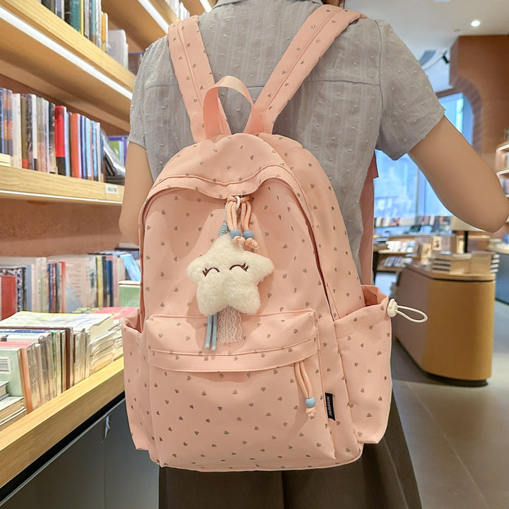 Verspielt Herz-Print Rucksack Karnz