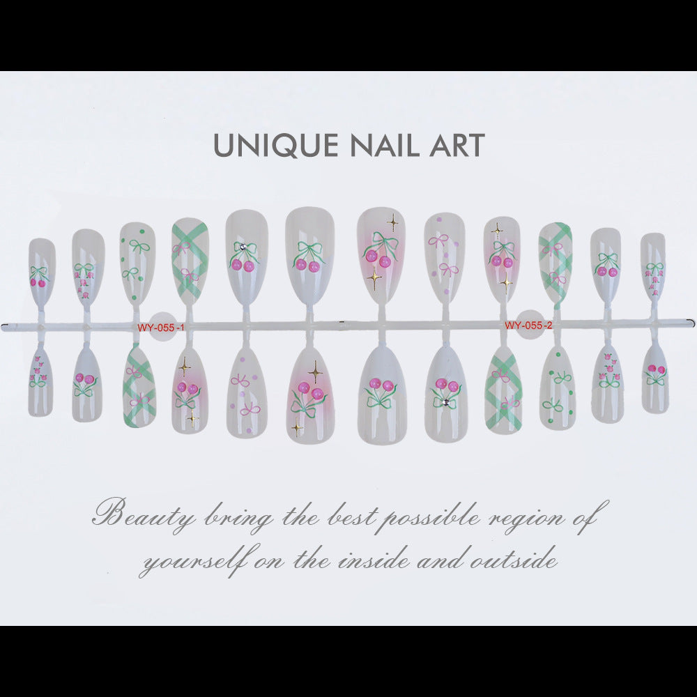 Elegantes Blumendesign Kunst Aufkleber Nagel Set Karnz
